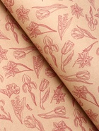 Бумага упаковочная крафт «Ирисы» красный цвет на коричневом фоне, 0.72×10±5% м, 60 г - Фото 2