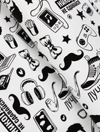 Бумага упаковочная крафт «На стиле» черный цвет на белом фоне, 0.72×10±5% м, 60 г - Фото 2