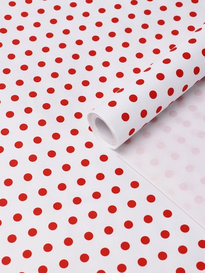 Бумага упаковочная крафт белый «Бисер красный», 0.68×10±5% м, 50 г