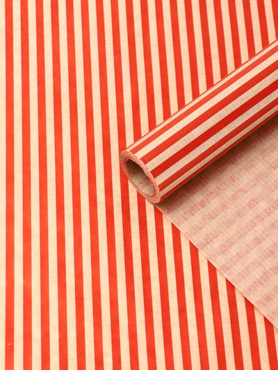 Бумага упаковочная крафт «Полосы красные», 0.68×10±5% м, 60 г