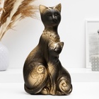 УЦЕНКА Копилка "Коты Фараоны" черная в золоте, 27,5х15х9 см 10966881