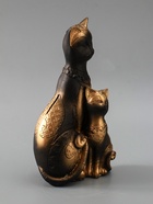 УЦЕНКА Копилка "Коты Фараоны" черная в золоте, 27,5х15х9 см 10966881