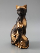 УЦЕНКА Копилка "Коты Фараоны" черная в золоте, 27,5х15х9 см 10966881