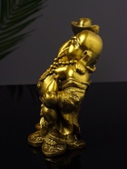 УЦЕНКА Статуэтка "Хотей со слитком" 15 см, цвет золото 10966882