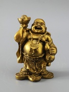 УЦЕНКА Статуэтка "Хотей со слитком" 15 см, цвет золото 10966882