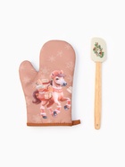 Набор подарочный новогодний «Почтовая лошадка» варежка-прихватка, лопатка силикон - Фото 3