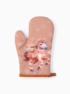 Набор подарочный новогодний «Почтовая лошадка» варежка-прихватка, лопатка силикон - Фото 4