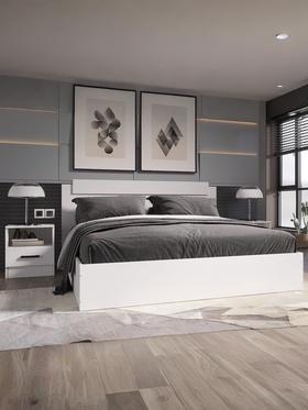 УЦЕНКА Кровать "ЭКО", 1600х2000 Белый 10967021