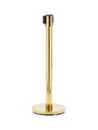 УЦЕНКА Стойка ограждения зол с вытяжной лентой-180 см БЕЛ, высота-90 см, d=6 см, напольный d=32 см 96126 10967023