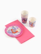 Посуда одноразовая бумажная на 10 персон: стаканы, тарелки, скатерть, ВИНКС - Фото 2