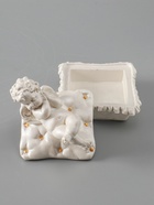 УЦЕНКА Шкатулка "Ангел лежит на животе" 9х9х9 см, перламутр 10967025