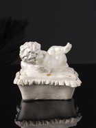 УЦЕНКА Шкатулка "Ангел лежит на животе" 9х9х9 см, перламутр - Фото 3