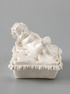 УЦЕНКА Шкатулка "Ангел лежит на животе" 9х9х9 см, перламутр 10967025