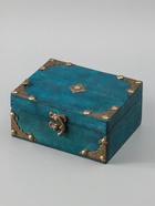 УЦЕНКА Шкатулка сундук дерево "Адриана" голубая 15х12х7 см 10967027