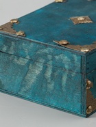 УЦЕНКА Шкатулка сундук дерево "Адриана" голубая 15х12х7 см 10967027