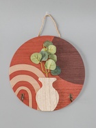 УЦЕНКА Крючки декоративные дерево "Абстракция. Цветок и ваза" 1,5х23,4х23,4 см 10967028