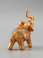 УЦЕНКА Сувенир полистоун "Слон в золотой попоне со стразами" 11х5,7х13 см 10967031