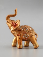 УЦЕНКА Сувенир полистоун "Слон в золотой попоне со стразами" 11х5,7х13 см 10967031
