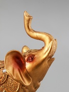 УЦЕНКА Сувенир полистоун "Слон в золотой попоне со стразами" 11х5,7х13 см 10967031