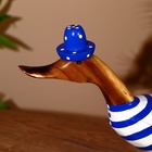 УЦЕНКА Сувенир "Уточка в синем" дерево 25х7х25 см 10967034