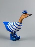 УЦЕНКА Сувенир "Уточка в синем" дерево 25х7х25 см 10967034