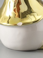 УЦЕНКА Сувенир керамика свет «Гном в золотом колпаке со звездой» белый 11.6×10.7×19.3 см - Фото 9