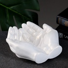 УЦЕНКА Подставка для мелочей "Ладони" перламутр, 15х16х7см 10967049