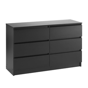 УЦЕНКА Комод с 6 ящиками Мадера, 1200х420х775, Черный 10967051