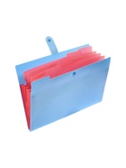 Папка А4, 5 отделений, Calligrata, 600 мкм, на кнопке, голубая, матовая - Фото 6