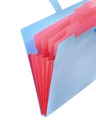 Папка А4, 5 отделений, Calligrata, 600 мкм, на кнопке, голубая, матовая - Фото 7