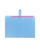 Папка А4, 5 отделений, Calligrata, 600 мкм, на кнопке, голубая, матовая - Фото 8