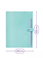 Папка А4, 5 отделений, Calligrata, 600 мкм, на кнопке, зеленая, матовая 10919356