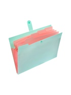 Папка А4, 5 отделений, Calligrata, 600 мкм, на кнопке, зеленая, матовая - Фото 6