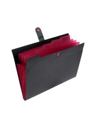 Папка А4, 5 отделений, Calligrata, 600 мкм, на кнопке, черная, матовая - Фото 2