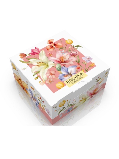 Коробка складная «Подарок с любовью», 15×15×7 см