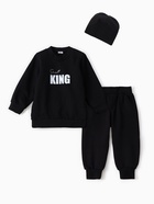 Костюм для мальчика: джемпер, брюки, шапка «Крошка Я» Small King, рост 62-68, чёрный - Фото 4