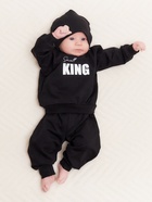 Комплект для мальчика, (джемпер, брюки, шапочка) «Крошка Я» Small King, рост 68-74, чёрный - Фото 1