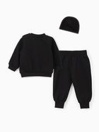 Комплект для мальчика, (джемпер, брюки, шапочка) «Крошка Я» Small King, рост 86-92, чёрный - фото 63129695