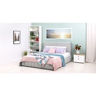 Кровать двуспальная «Милана», с подъёмным механизмом, спальное место 1600×2000 мм, велюр, цвет светло – серый - Фото 4