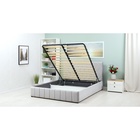 Кровать двуспальная «Милана», с подъёмным механизмом, спальное место 1600×2000 мм, велюр, цвет светло – серый - Фото 5