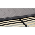 Кровать двуспальная «Милана», с подъёмным механизмом, спальное место 1600×2000 мм, велюр, цвет светло – серый 10953253 - фото 3918527