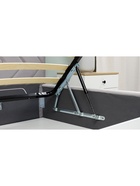 Кровать двуспальная «Милана», с подъёмным механизмом, спальное место 1600×2000 мм, велюр, цвет светло – серый  (артикул 10953253)  большой выбор товаров оптом и в розницу по низким ценам с доставкой