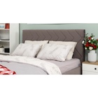 Кровать двуспальная «Милана», с подъёмным механизмом, спальное место 1600×2000 мм, велюр, цвет коричневый - Фото 3