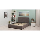 Кровать двуспальная «Милана», с подъёмным механизмом, спальное место 1600×2000 мм, велюр, цвет коричневый - Фото 4