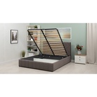 Кровать двуспальная «Милана», с подъёмным механизмом, спальное место 1600×2000 мм, велюр, цвет коричневый - Фото 5