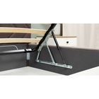 Кровать двуспальная «Милана», с подъёмным механизмом, спальное место 1600×2000 мм, велюр, цвет коричневый - Фото 7