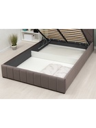 Кровать двуспальная «Милана», с подъёмным механизмом, спальное место 1600×2000 мм, велюр, цвет коричневый  (артикул 10953254)  большой выбор товаров оптом и в розницу по низким ценам с доставкой