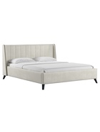 Кровать двуспальная «Меллиса», с подъёмным механизмом, спальное место 1600×2000 мм, велюр, цвет светло – бежевый 10953255