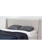 Кровать двуспальная «Меллиса», с подъёмным механизмом, спальное место 1600×2000 мм, велюр, цвет светло – бежевый 10953255