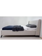 Кровать двуспальная «Меллиса», с подъёмным механизмом, спальное место 1600×2000 мм, велюр, цвет светло – бежевый 10953255